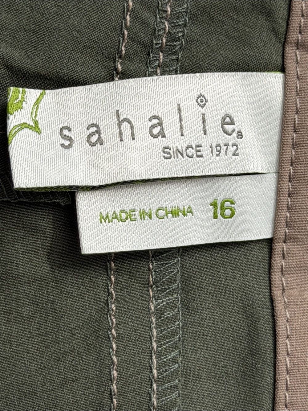 sahalie Women's High-Waist Olive Green Outdoor Shorts - Picture 8 of 10